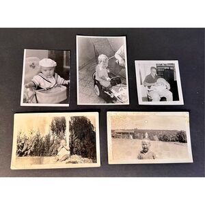 Vintage Mid Century Baby Family Photos Black & White Europe, US & Countryside